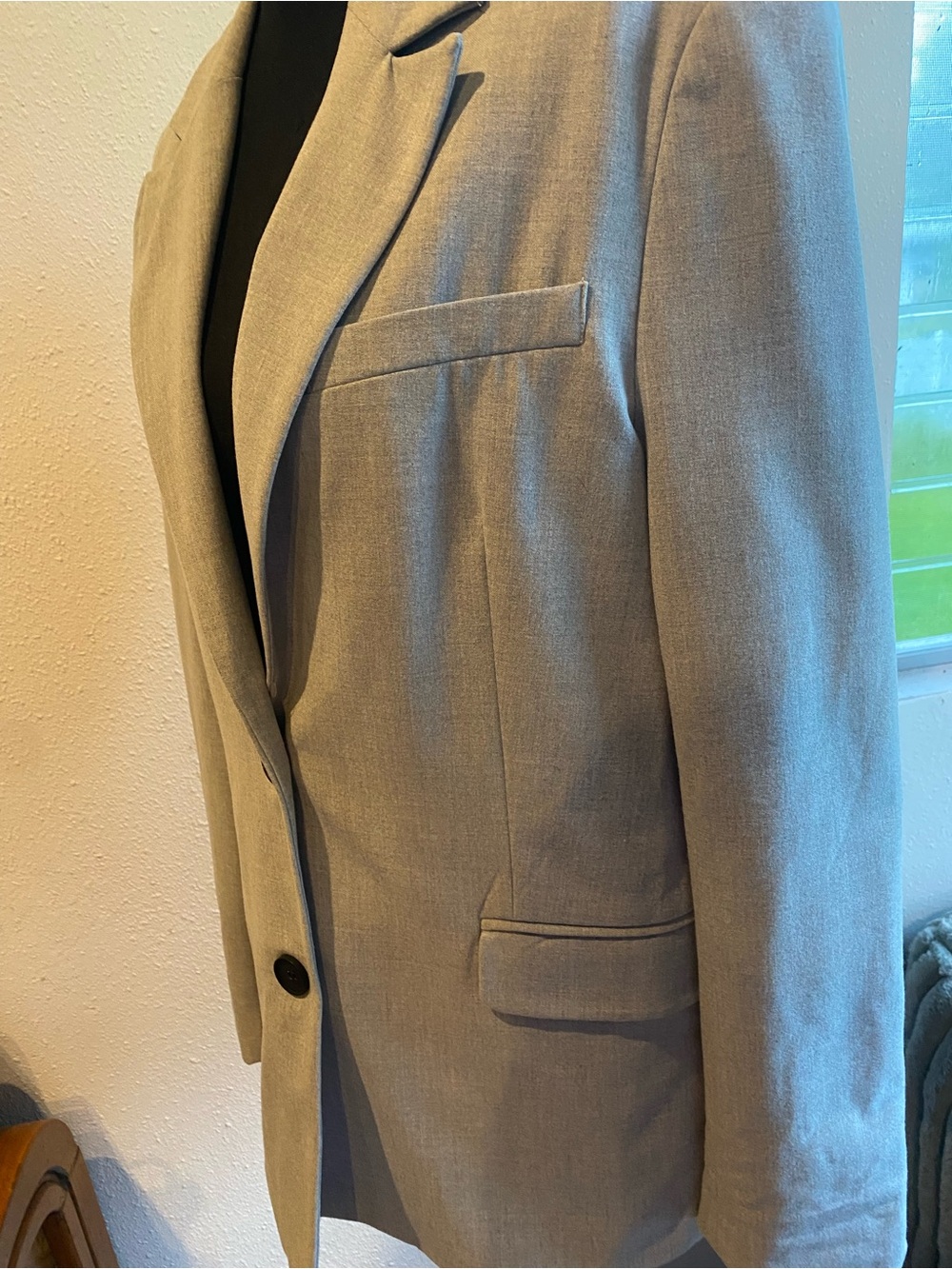Bershka Grey Single-Breasted Tailored Blazer Jacket Size M women’s - Picture 7 of 8